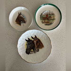 Lot equestrian decorative plates spode royal staffordshire lord Nelson pottery